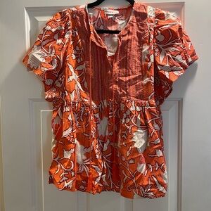 Knox Rose top orange size medium